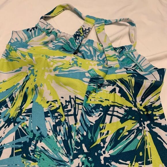 prAna XS Women's Racerback Halter Floral Tropical Print Sport Athletic Dress - Picture 4 of 6